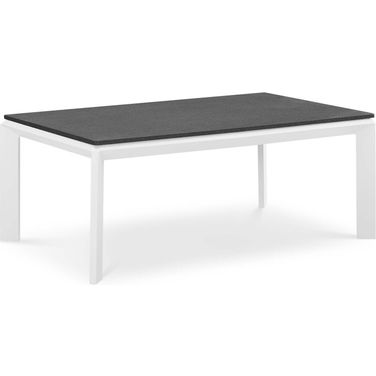 Riverside Aluminum Outdoor Patio Coffee Table In White
