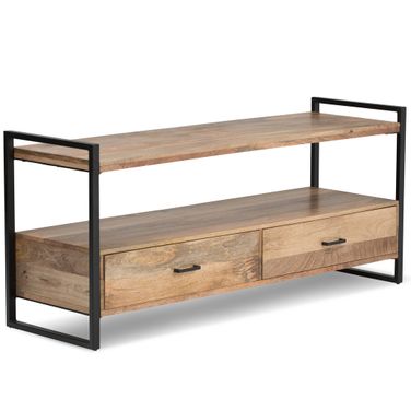 Riverside Solid Mango Wood TV Media Stand In Natural