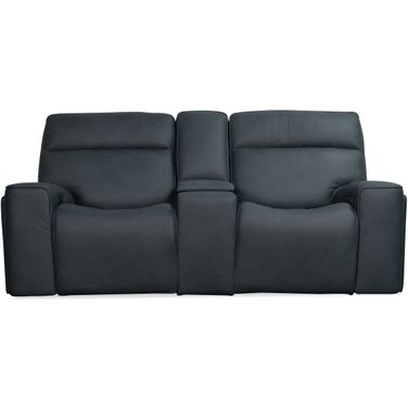 Riverton Power Gliding Console Loveseat with Power Headrest and Lumbar In Blue
