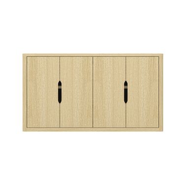 Rivington Modern 4-Shelf 60" Sideboard in Natural Oak