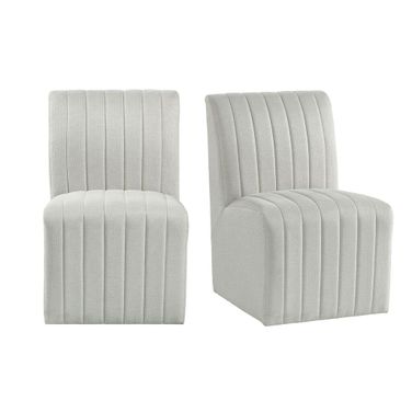 Rizzo Dining Side Chair Set of 2 In Beige