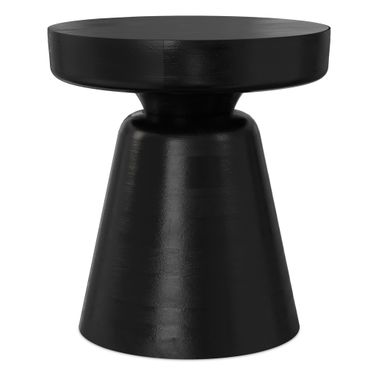 Robbie Solid Mango Wood Accent Table In Black