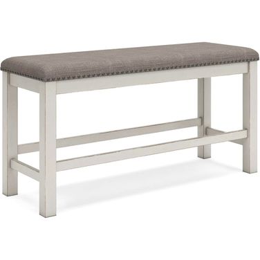 Robbinsdale 49 Inch Counter Height Dining Bench In Antique White