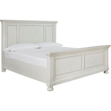 Robbinsdale Antique White California King Panel Bed