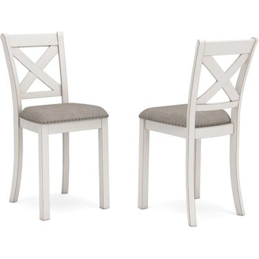 Robbinsdale 42 Inch Counter Height Barstool Set of 2 In Antique White