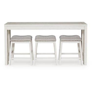 Robbinsdale Rectangular Counter Height Dining Room Set In Antique White