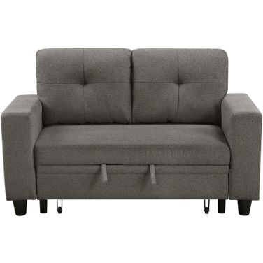 Robinson Loveseat with Pull-out Bed and Charging Ports In Brown