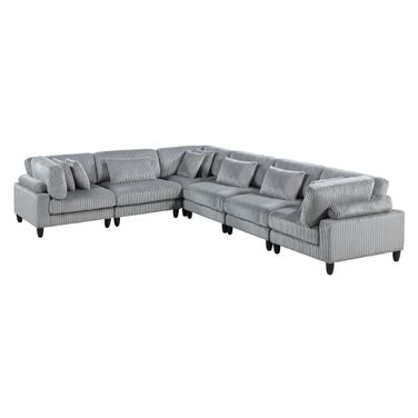 Robstown 6-Piece Modular Sectional In Gray