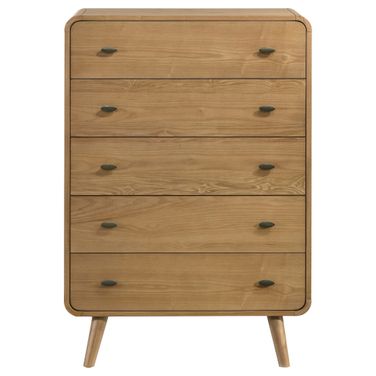 Robyn 5-Drawer Bedroom Chest of Drawers In Light Ash