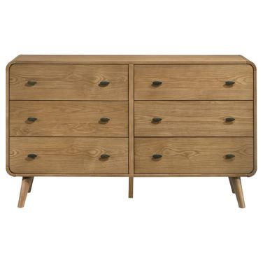 Robyn 6-Drawer Bedroom Dresser In Light Ash