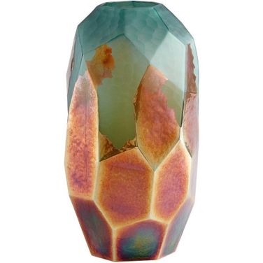 Roca Verde Green And Gold Large Vase