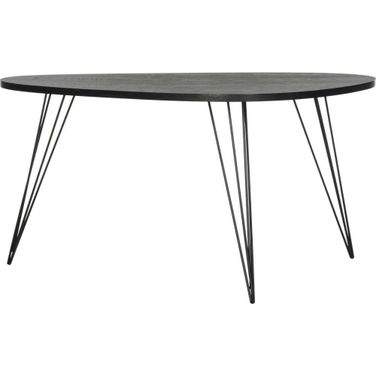 Rocco Black Retro Mid Century Wood Coffee Table
