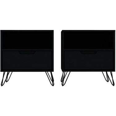 Rockefeller Nightstand 1.0 - Set of 2 in Black