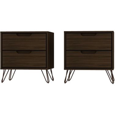 Rockefeller Nightstand 2.0 - Set of 2 in Brown