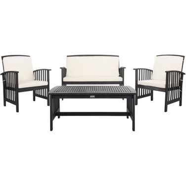 Rocklin Black and White 4 Piece Outdoor Set