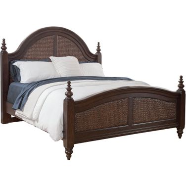Rodanthe Queen Woven Bed In Cherry Brunette