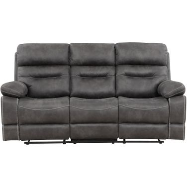 Rodger Manual Reclining Sofa In Midnight Gray