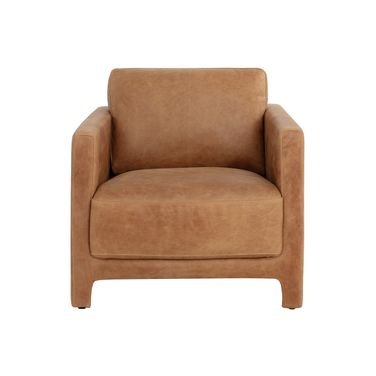 Rodney Lounge Chair In Camel Leather