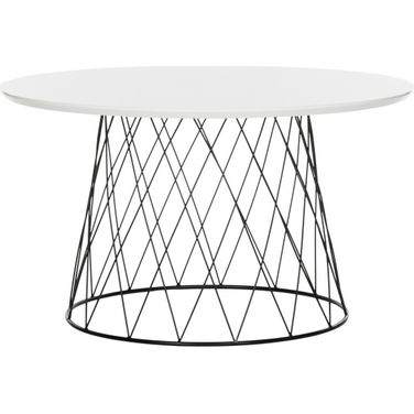 Roe White and Black Retro Mid Century Lacquer Coffee Table