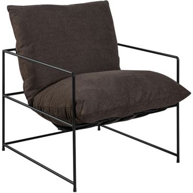 Rogan Fabric Accent Chair In Brown and Black