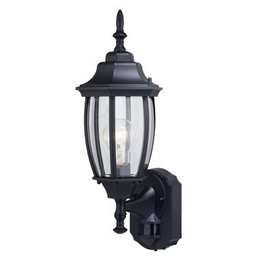 Rogers Park Dualux 6.5 Inch Outdoor Motion Sensor Wall Light In Textured Black