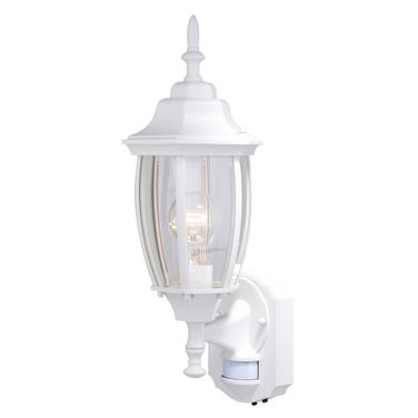 Rogers Park Dualux 6.5 Inch Outdoor Motion Sensor Wall Light In Textured White