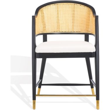 Rogue Rattan Counter Stool In Black and Natural