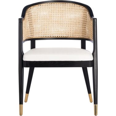 Rogue Rattan Dining Chair In Black and Natural