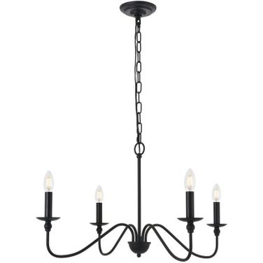 Rohan 4 Light Matte Black Pendant