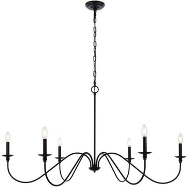 Rohan 48 Inch Chandelier In Matte Black