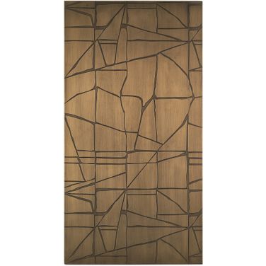 Roho Painted Metal Wall Art In Gold