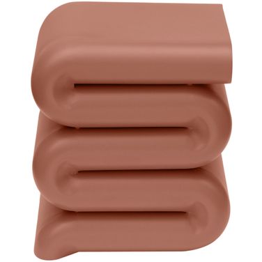 Roland Iron End Table In Terracotta