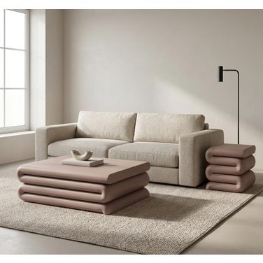 Roland Occasional Table Set In Pink