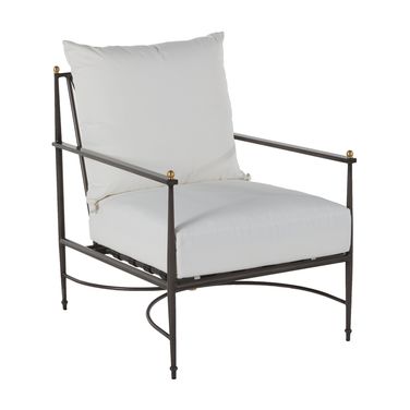 Roma Aluminum Lounge In Linen Snow