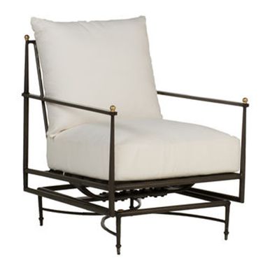 Roma Aluminum Spring Lounge In Linen Snow