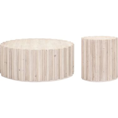 Roma White Wash Occasional Table Set