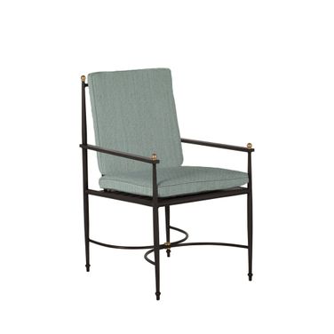 Roma Wrought Aluminum Outdoor Arm Chair In Cast Mist