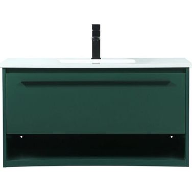 Roman 36 Inch Single Bathroom Vanity In Green
