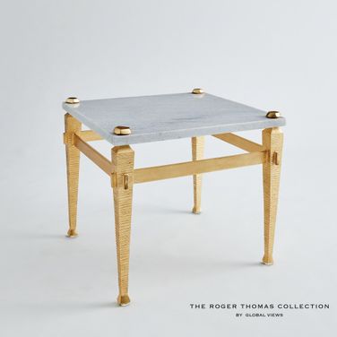 Roman End Table In Gold