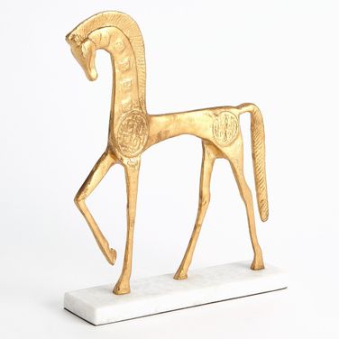Roman Large Horse In Gold