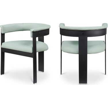Romeo Vegan Leather Dining Chair Set of 2 In Teal