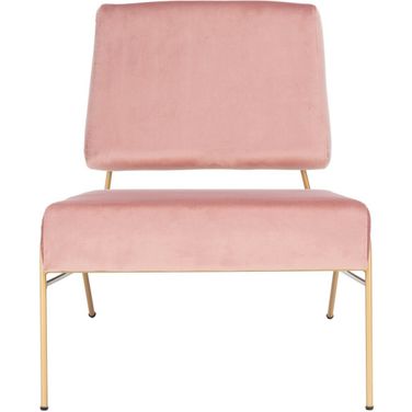 Romilly Velvet Accent Chair in Dusty Rose