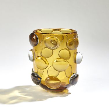 Rondelle Small Vase In Amber