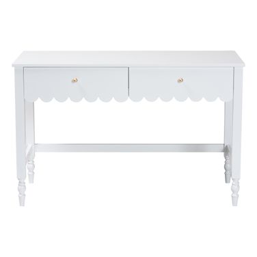 Roni Writing Desk with Drawers In White