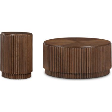 Ronin Occasional Table Set In Brown