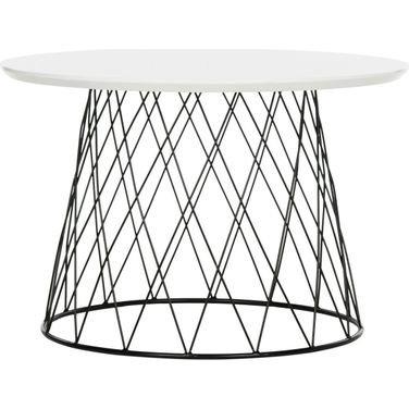Roper White and Black Retro Mid Century Lacquer End Table