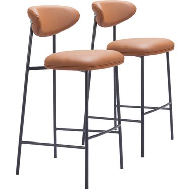 Rorun Barstool Set of 2 In Brown
