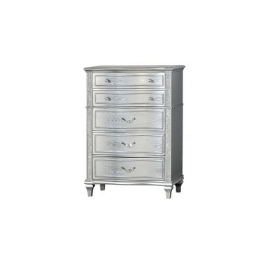 Rory Acacia Wood Chest in Silver