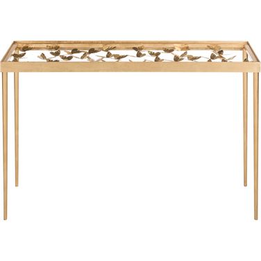 Rosalia Antique Gold Butterfly Console