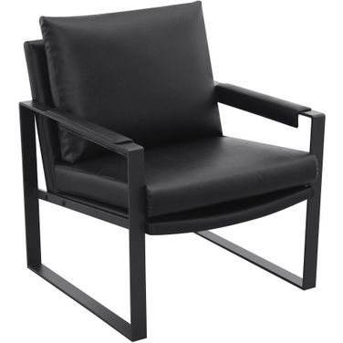Rosalind Upholstered Track Arms Accent Chair Black and Gummetal